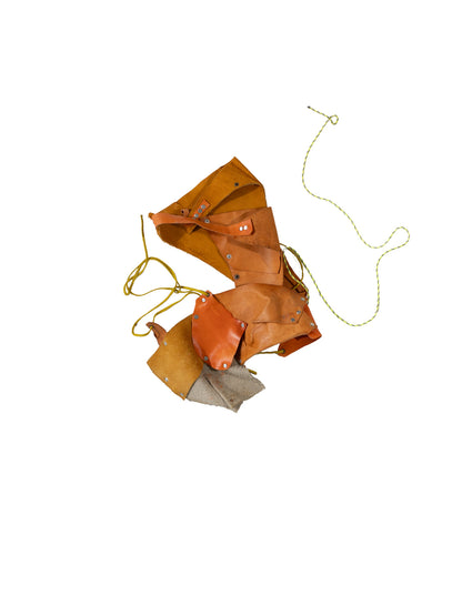 The Thick Skin: Orange Leather Collage Bikini