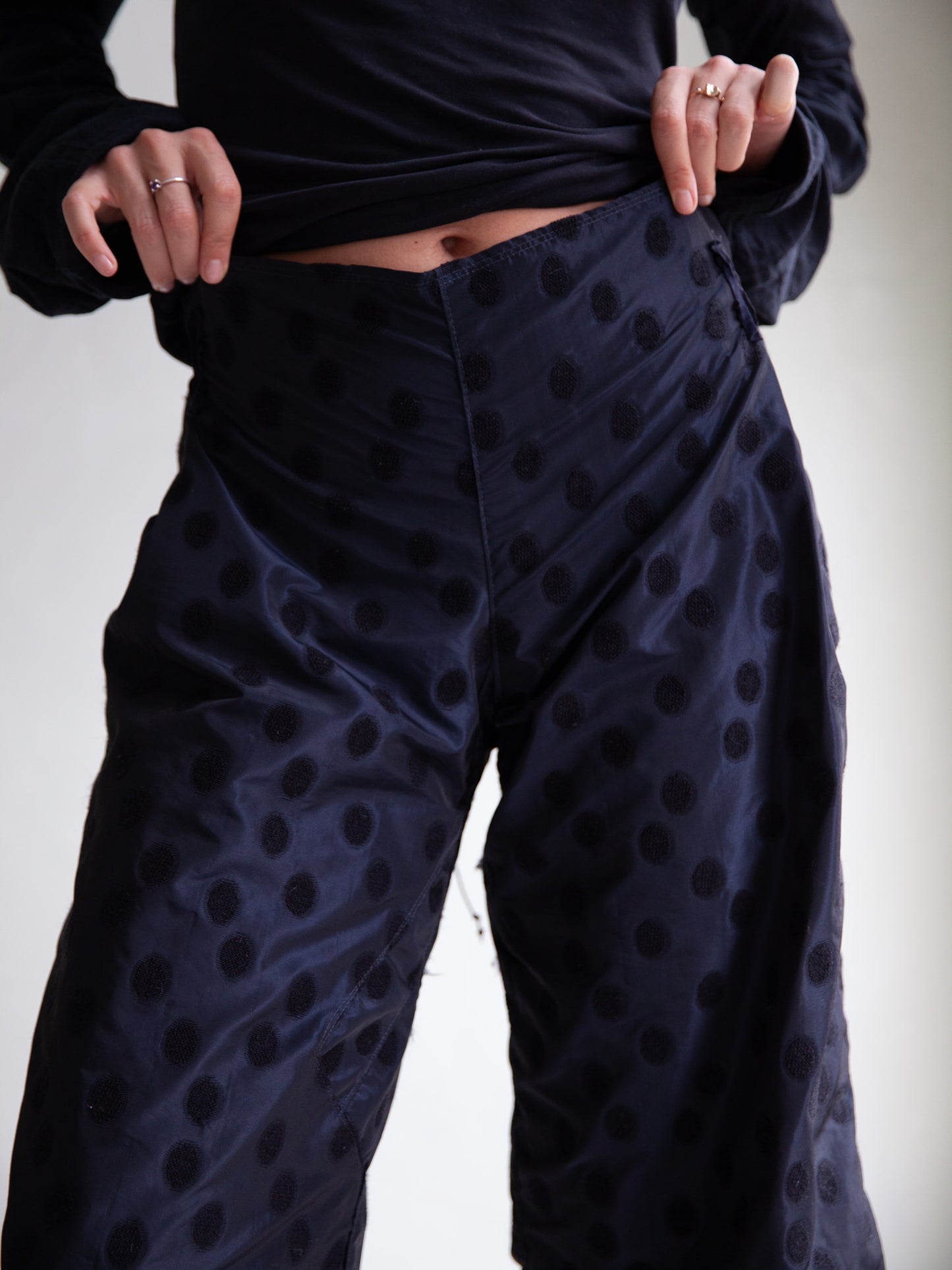 The Used Match Stick: Three-Quarters Dotted Pant
